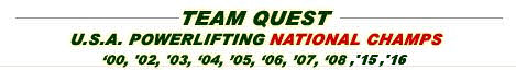 Team Quest U.S.A. Powerlifitng National Champs